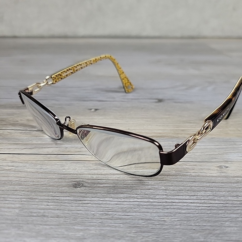 COACH HC 5054 FAINA 9187‎ SATIN BROWN TORTOISE GOLD SIG C 51/17/135 FRAMES ONLY